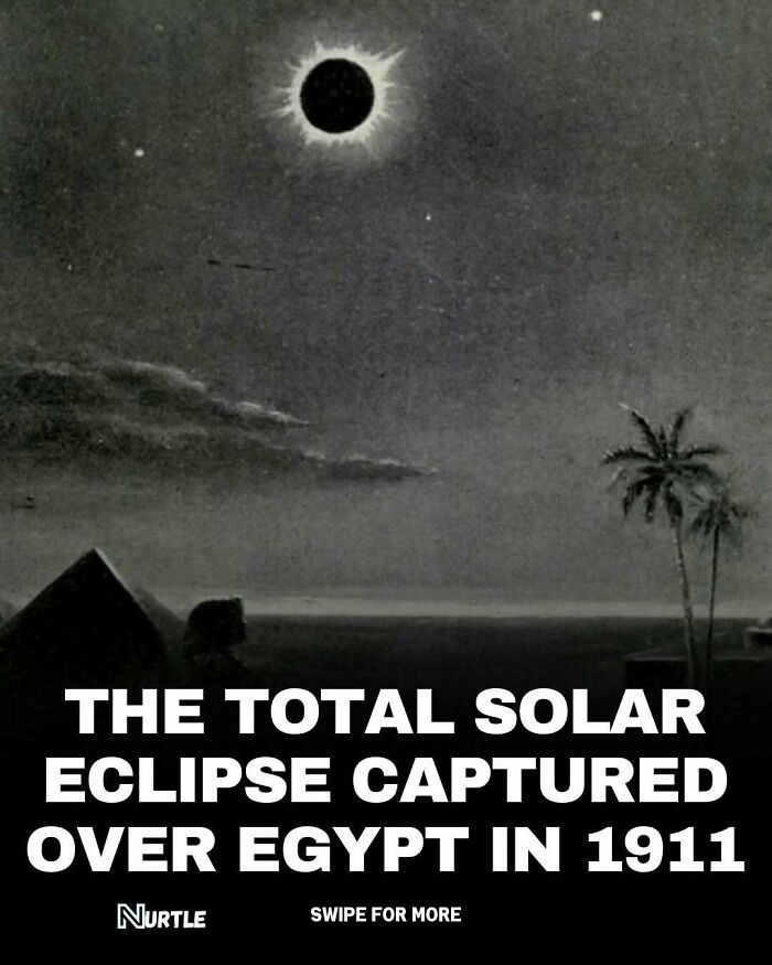 Total solar eclipse over Egypt in 1911, featured in 94 random facts that are fun to know.