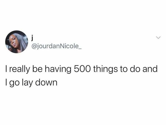 Screenshot of a tweet about procrastination, a relatable funny meme to distract from avoiding tasks.