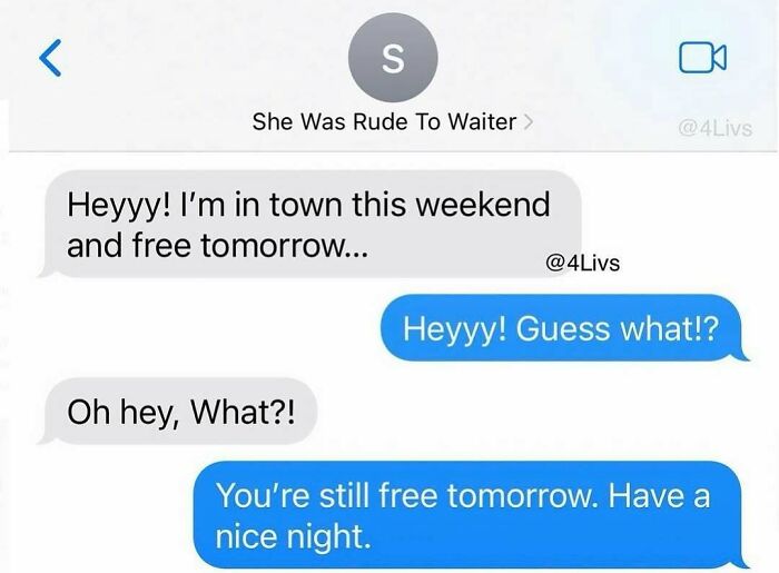 Text message meme showing a humorous conversation used to distract with funny memes from avoiding tasks.