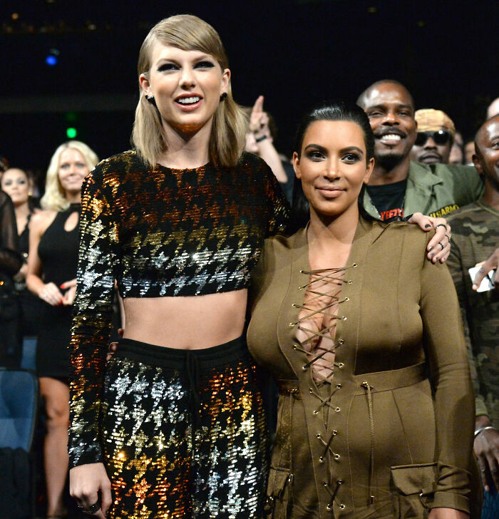 Taylor Swift and Kim Kardashian attending an event together, sparking speculation amid Blake Lively text reveal.
