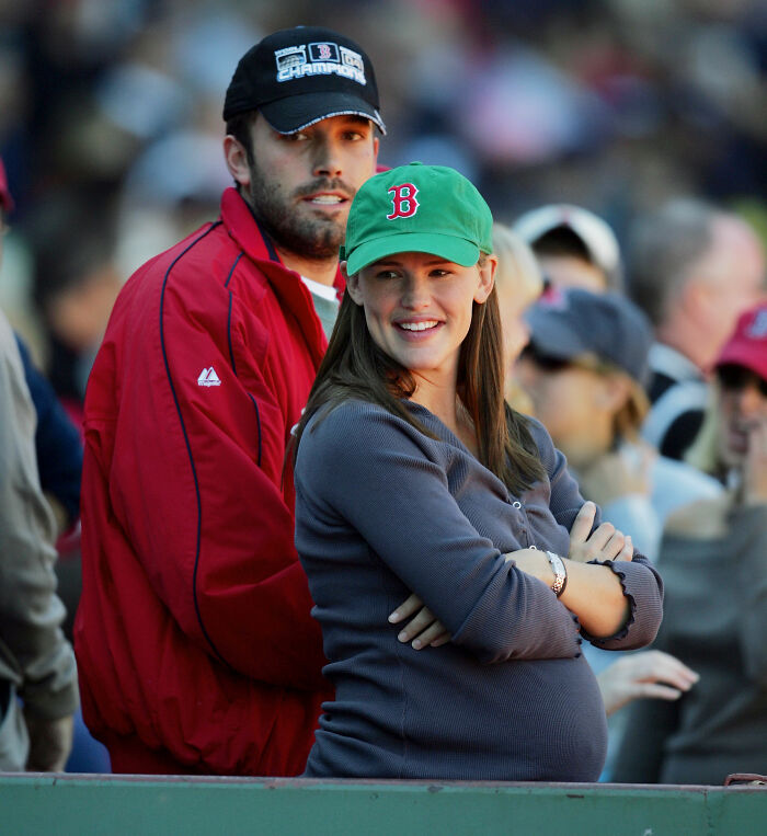 Jennifer Garner and Ben Affleck at a baseball game, highlighting Jennifer Garner's trauma bonded divorce comments.