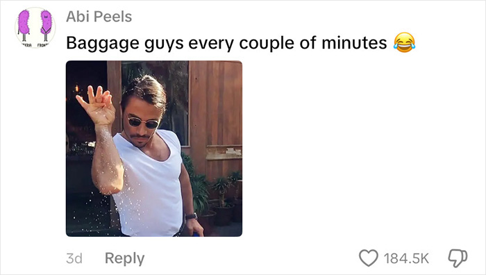 Man wearing sunglasses and a white t-shirt humorously mimicking baggage handlers at airport luggage carousel. Man wearing sunglasses and a white t-shirt humorously mimicking baggage handlers at airport luggage carousel.
