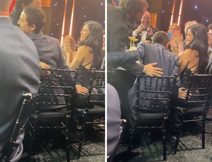 Timothée Chalamet using Kylie's BBL technique to stand up at Critics Choice Awards amid audience applause. Timothée Chalamet using Kylie's BBL technique to stand up at Critics Choice Awards amid audience applause.