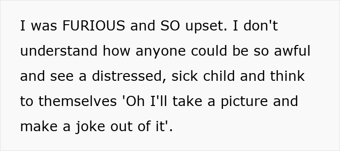 Woman furious, upset message about relatives mocking her sick 2-year-old daughter captured in screenshot text. Woman furious, upset message about relatives mocking her sick 2-year-old daughter captured in screenshot text.