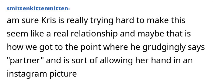 Text post discussing Kris attempting to make a relationship seem real amid fight exposure involving Timothée Chalamet and Kylie Jenner. Text post discussing Kris attempting to make a relationship seem real amid fight exposure involving Timothée Chalamet and Kylie Jenner.