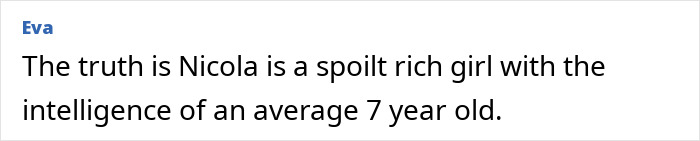 Comment criticizing actress Nicola Peltz by sister of her ex, following Brooklyn Beckham's scathing social media rant.