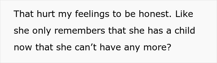 Text on white background expressing hurt feelings about a bio mom remembering her child only after 16 years. Text on white background expressing hurt feelings about a bio mom remembering her child only after 16 years.