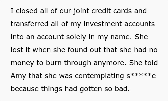 Text about woman’s award winning act in court losing everything after husband and her BFF provide evidence of financial control. Text about woman’s award winning act in court losing everything after husband and her BFF provide evidence of financial control.