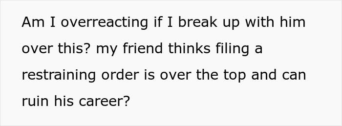 Text message questioning if breaking up is overreacting after discovering boyfriend is an internet troll and victimizing her. Text message questioning if breaking up is overreacting after discovering boyfriend is an internet troll and victimizing her.