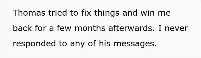 Alt text: Guy laughs recalling how he bullied another guy as a teen while his girlfriend does an uno-reverse on his birthday. Alt text: Guy laughs recalling how he bullied another guy as a teen while his girlfriend does an uno-reverse on his birthday.