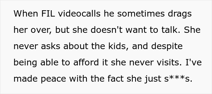 Text describing family tension and avoidance, highlighting issues of ruining family relationships and lying by the mother-in-law. Text describing family tension and avoidance, highlighting issues of ruining family relationships and lying by the mother-in-law.