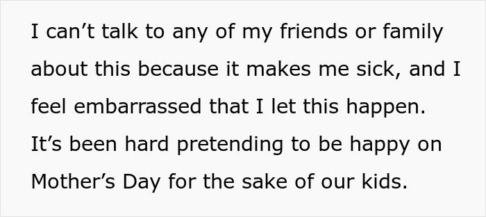 Text excerpt showing a man debating divorce due to his wife's validation seeking affecting their family life.