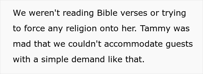 Text excerpt showing a woman upset about religious items affecting her atheism and in-laws refusing to take them down. Text excerpt showing a woman upset about religious items affecting her atheism and in-laws refusing to take them down.