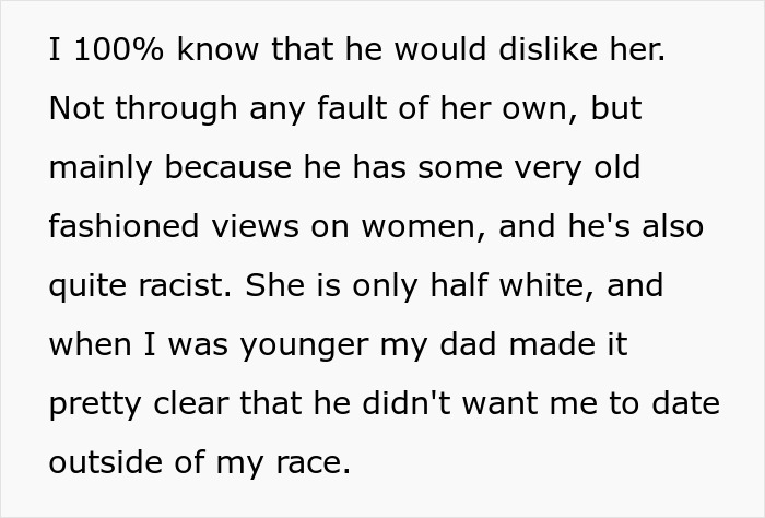 Text discussing family’s decision to forgive a man for beating his brother five years ago despite tensions.