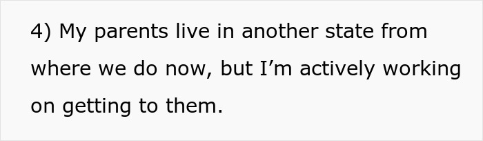 Text excerpt showing a young mom explaining her efforts to reach her parents while trapped with her older partner after having his baby.