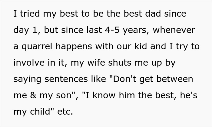 Text discussing challenges with stepson, family dynamics, and involvement in college money matters. Text discussing challenges with stepson, family dynamics, and involvement in college money matters.