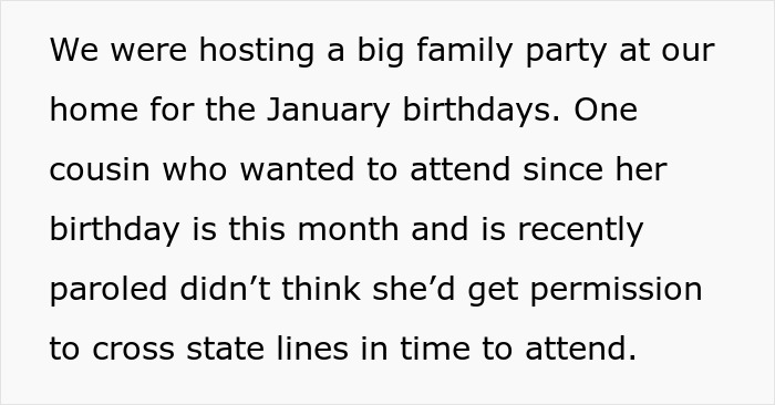 Family gathering with aunt capturing moments on camera while discussing parole and family connections.