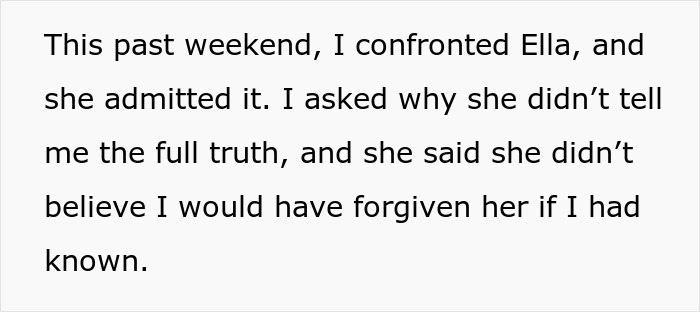 Text describing a man discovering his wife’s cheating was not just one drunken night after two years of suspicion.