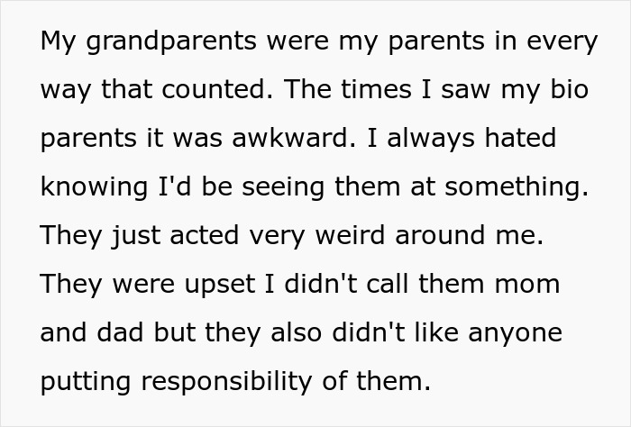 Teen refuses to live with bio parents who abandoned him, family court dispute over custody and parental responsibility.