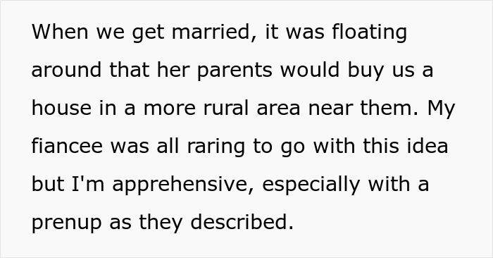 Text excerpt about a wealthy girlfriend's prenup expectations and concerns over an infidelity clause in the agreement.