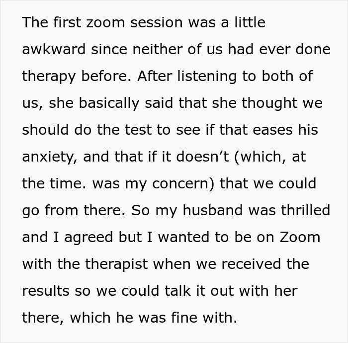 Man demands paternity test for 3-year-old son, faces conflict when therapy is suggested instead during a Zoom session.