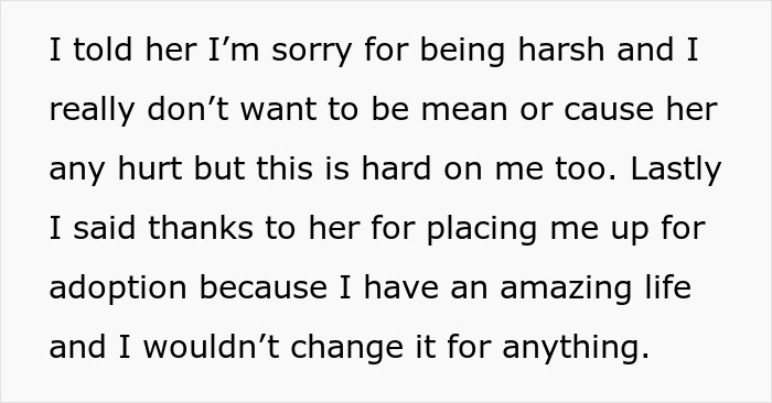 Text about bio mom appearing after 16 years, expecting relationship, but teen feels hurt and not a backup plan. Text about bio mom appearing after 16 years, expecting relationship, but teen feels hurt and not a backup plan.