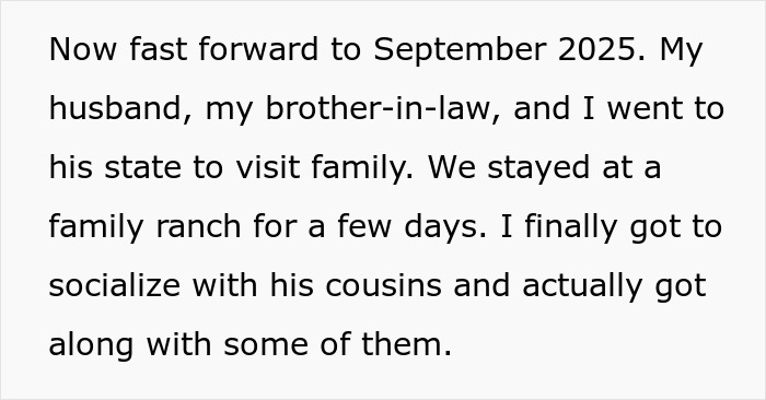 Text excerpt discussing a wife's conflict over her husband&rsquo;s relatives living with them and family visits in 2025.