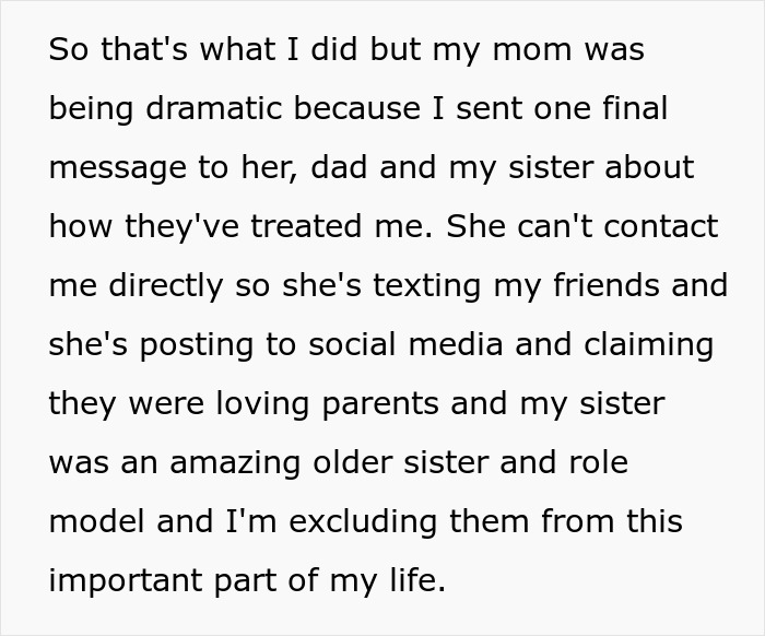 Text excerpt discussing family drama involving a golden child, sister's fiancé, and parents watching in shock. Text excerpt discussing family drama involving a golden child, sister's fiancé, and parents watching in shock.