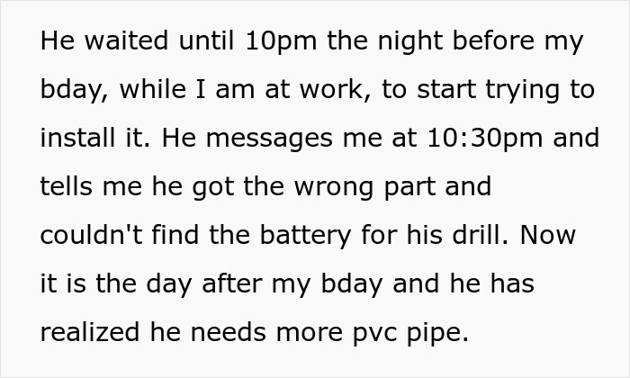 Text message about a woman matching relationship energy with her boyfriend dealing with a late-night DIY project. Text message about a woman matching relationship energy with her boyfriend dealing with a late-night DIY project.
