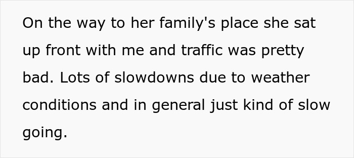 Text describing a husband’s account of his wife’s anxiety meltdown while sitting in the front seat during slow traffic. Text describing a husband’s account of his wife’s anxiety meltdown while sitting in the front seat during slow traffic.