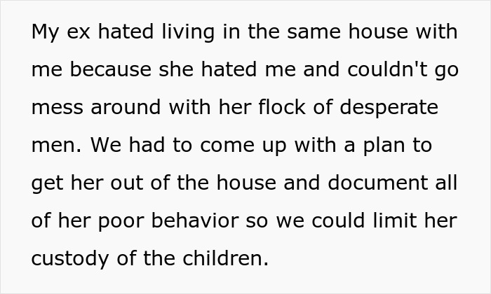 Text describing a woman’s award winning act in court exposed by husband and her BFF with evidence leading to loss.