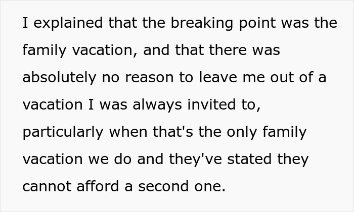 Text explaining a guy feeling furious after family refuses to include him in girl days and mentions he needs to grow up. Text explaining a guy feeling furious after family refuses to include him in girl days and mentions he needs to grow up.
