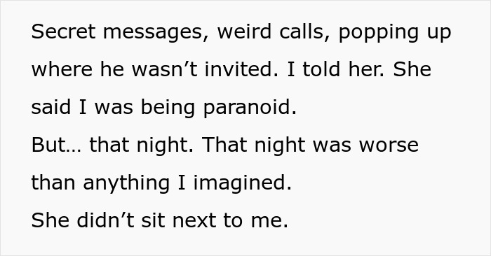 Text excerpt describing secret messages and paranoid feelings as a cruel prank plan between GF and her male bestie unfolds. Text excerpt describing secret messages and paranoid feelings as a cruel prank plan between GF and her male bestie unfolds.