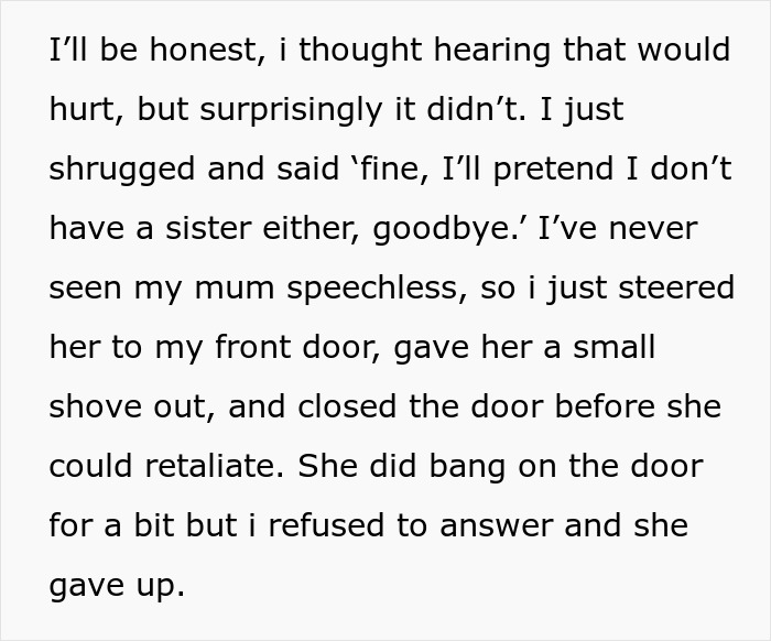 Text excerpt about bride-to-be uninviting mom after insisting on including sister&rsquo;s unruly kids at wedding celebration.