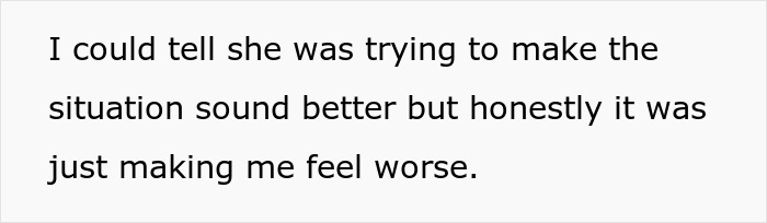 Text on white background expressing feelings of hurt and disappointment in a strained relationship with bio mom.