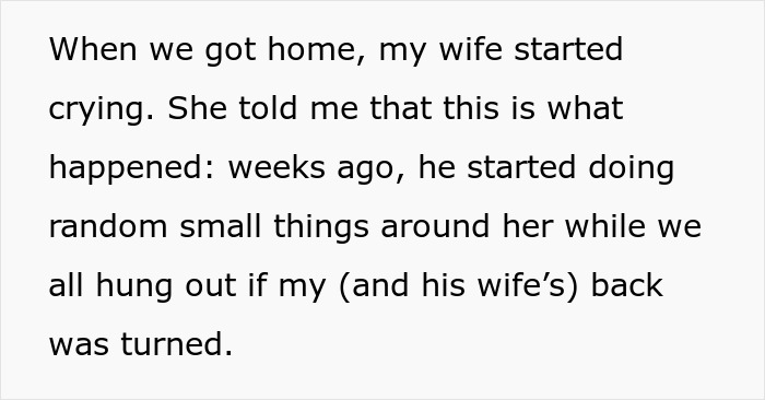 Text excerpt showing a man debating divorce after his wife&rsquo;s validation seeking nearly wrecked their lives.
