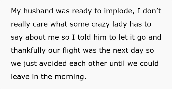 Text excerpt about husband ready to implode and avoiding each other before a flight, related to expired food in pantry conflict. Text excerpt about husband ready to implode and avoiding each other before a flight, related to expired food in pantry conflict.