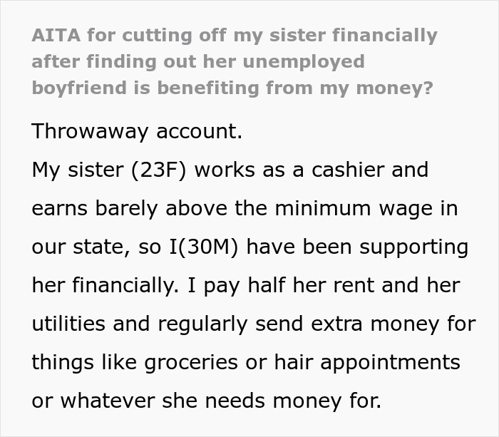 Rich man discovers helping hand is quietly bankrolling sister’s jobless boyfriend and cuts off financial support. Rich man discovers helping hand is quietly bankrolling sister’s jobless boyfriend and cuts off financial support.
