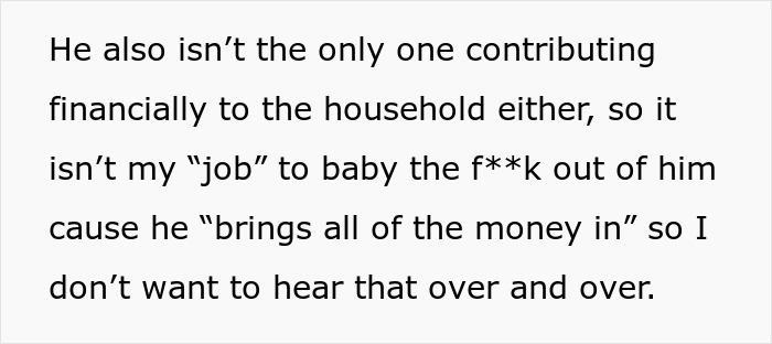 Alt text: Man insists wife doesn&rsquo;t do anything at home, she stops cleaning his mess in household dispute.
