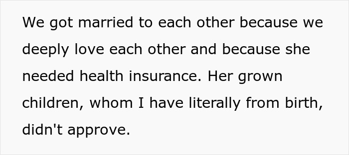 Text about step kids and a mom facing loss of money due to family and health insurance issues after marriage. Text about step kids and a mom facing loss of money due to family and health insurance issues after marriage.