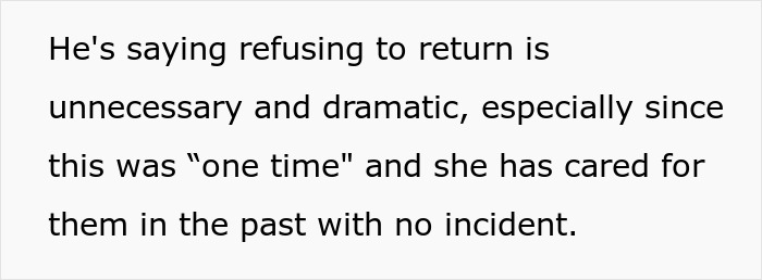 Text about woman horrified MIL didn&rsquo;t change kid&rsquo;s diaper the whole day, banning her from visiting over neglect concerns.