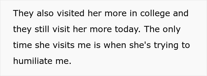 Text excerpt about a golden child telling sister's fiance he could do better while parents watch, leaving him gobsmacked. Text excerpt about a golden child telling sister's fiance he could do better while parents watch, leaving him gobsmacked.