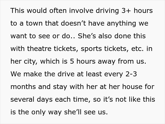 Text discussing a daughter-in-law sick of an overbearing mother-in-law making plans without her knowledge. Text discussing a daughter-in-law sick of an overbearing mother-in-law making plans without her knowledge.