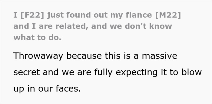 Woman shocked after discovering she&rsquo;s engaged to her first cousin during a family Christmas gathering text conversation.