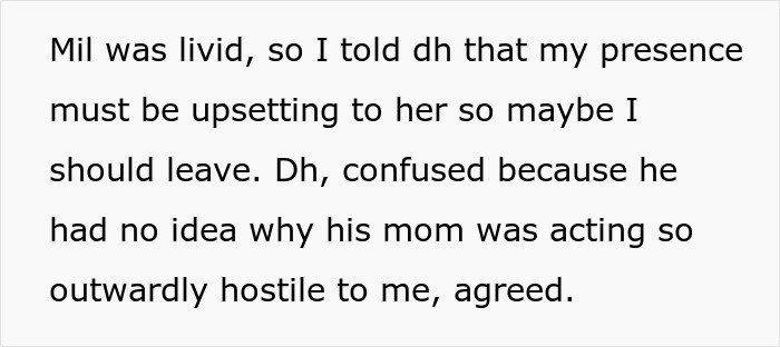 Text showing a conflict where MIL is upset and DIL considers leaving, highlighting the rearranged MIL&rsquo;s furniture long game.