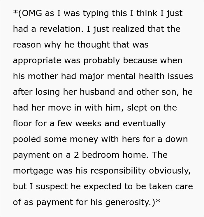 Text excerpt discussing a wife's decision to live like her husband and his reaction, highlighting relationship dynamics.