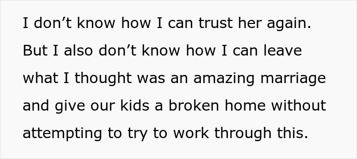 Man debating divorce struggles with trust and the impact of validation seeking on his marriage and family life.