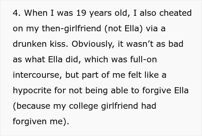Text describing a man discovering his wife’s cheating was more than just one drunken night after two years.