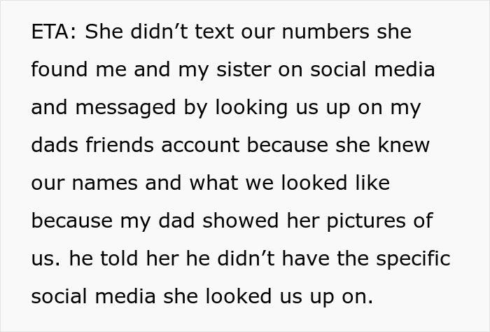Text explaining how dad’s mistress found and messaged his adult daughter on social media, exposing affair details. Text explaining how dad’s mistress found and messaged his adult daughter on social media, exposing affair details.
