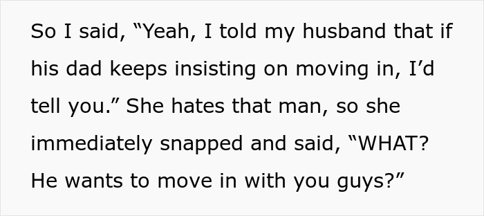 Text excerpt from a conversation about a wife refusing to house her husband&rsquo;s relatives, causing conflict.